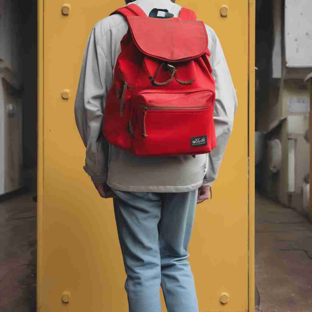 Red backpack and yellow bowl 3